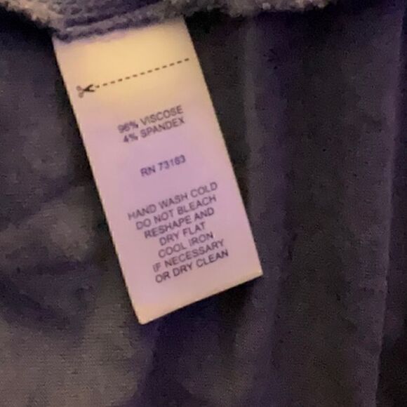 Cable & Gauge Blue V-Neck Burnout Relax Short Sleeve Tee T-Shirt- L - Picture 7 of 7